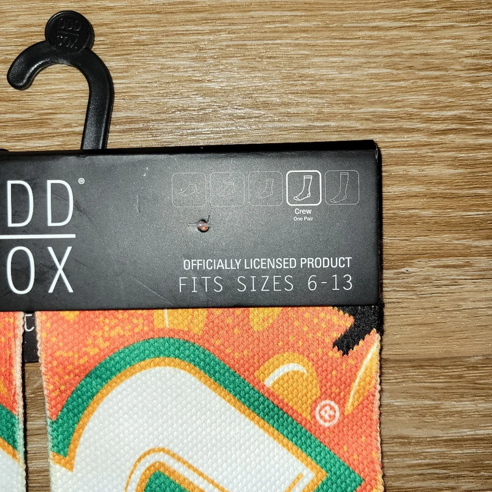 Odd Sox Orange Crush Soda Pop Adult Size 6-13 Crew Socks New